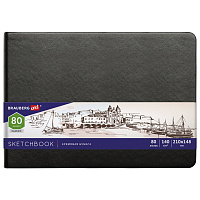Скетчбук, слоновая кость 140 г/м2 210х148 мм, 80 л., КОЖЗАМ, резинка, BRAUBERG ART CLASSIC, черный, 113198 фото Скетчбук, слоновая кость 140 г/м2 210х148 мм, 80 л., КОЖЗАМ, резинка, BRAUBERG ART CLASSIC, черный, 113198