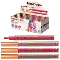 Текстмаркер с гибким наконечником ERICH KRAUSE "Visioline V-19 Flex Idol", АССОРТИ В ДИСПЛЕЕ, 63551