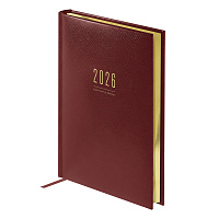 Ежедневник датированный 2026г., А4, 176л., твердый переплет, кожзам, BG "Dallas. Brown", коричневый, фольгированный срез
