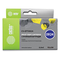 Картридж струйный CACTUS (CS-EPT0924) для EPSON Stylus C91/CX4300/T26/T27/TX106, желтый фото Картридж струйный CACTUS (CS-EPT0924) для EPSON Stylus C91/CX4300/T26/T27/TX106, желтый