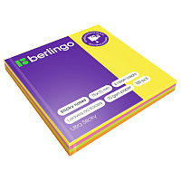 Самоклеящийся блок Berlingo "Ultra Sticky", 75*75мм, 100л., 4 неоновых цвета фото Самоклеящийся блок Berlingo "Ultra Sticky", 75*75мм, 100л., 4 неоновых цвета
