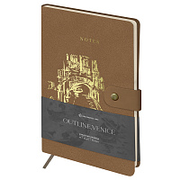 Записная книжка А5 80л., ЛАЙТ, кожзам, Greenwich Line "Outline. Venice", с замком, тиснение фольгой, внутренний карман, блок в точку фото Записная книжка А5 80л., ЛАЙТ, кожзам, Greenwich Line "Outline. Venice", с замком, тиснение фольгой, внутренний карман, блок в точку