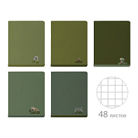 Тетрадь А5, 48 л., BRUNO VISCONTI, скоба, клетка, Soft-Touch, "VERDE.ANIMALS" (5 видов), 7-48-1373 фото Тетрадь А5, 48 л., BRUNO VISCONTI, скоба, клетка, Soft-Touch, "VERDE.ANIMALS" (5 видов), 7-48-1373