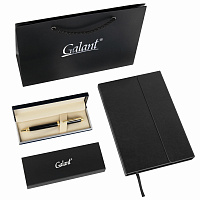 Ручка шариковая GALANT "Black", корпус черный, ежедневник недатированный А5 черный, пакет, 880904 фото Ручка шариковая GALANT "Black", корпус черный, ежедневник недатированный А5 черный, пакет, 880904