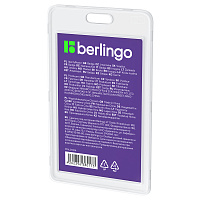 Бейдж вертикальный Berlingo "ID 100", 85*55мм, прозрачный, без держателя фото Бейдж вертикальный Berlingo "ID 100", 85*55мм, прозрачный, без держателя
