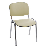 Стул Helmi HL-F01 "Изо", каркас хром, обивка кожзам бежевый фото Стул Helmi HL-F01 "Изо", каркас хром, обивка кожзам бежевый