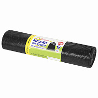 Мешки для мусора 360 л черные, в рулоне 10 шт., ПВД 30 мкм, 120x160 см, ЛЮБАША эконом, 608917 фото Мешки для мусора 360 л черные, в рулоне 10 шт., ПВД 30 мкм, 120x160 см, ЛЮБАША эконом, 608917