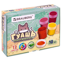 Гуашь BRAUBERG "МИЛЫЕ КОТЫ", 12 цветов по 10 мл, 192640 фото Гуашь BRAUBERG "МИЛЫЕ КОТЫ", 12 цветов по 10 мл, 192640