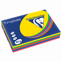 Бумага цветная CLAIREFONTAINE, А4, 80 г/м2, 500 л. (5 цветов x 100 л.), микс интенсив, Франция, 1704SC фото Бумага цветная CLAIREFONTAINE, А4, 80 г/м2, 500 л. (5 цветов x 100 л.), микс интенсив, Франция, 1704SC