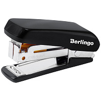 Мини-степлер №24/6, 26/6 Berlingo "Comfort" до 20л., пластиковый корпус, черный фото Мини-степлер №24/6, 26/6 Berlingo "Comfort" до 20л., пластиковый корпус, черный