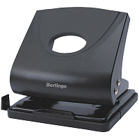 Дырокол Berlingo "Office Soft" 30л., пластиковый, черный, с линейкой фото Дырокол Berlingo "Office Soft" 30л., пластиковый, черный, с линейкой