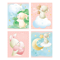 Тетрадь 12л., линия BG "Счастливый зайчик