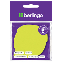 Самоклеящийся блок фигурный Berlingo "Лист", 70*70мм, 50л., зеленый неон, европодвес фото Самоклеящийся блок фигурный Berlingo "Лист", 70*70мм, 50л., зеленый неон, европодвес