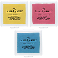 Ластик-клячка художественный FABER-CASTELL, 40х35х10 мм, цветной ассорти, 127321 фото Ластик-клячка художественный FABER-CASTELL, 40х35х10 мм, цветной ассорти, 127321