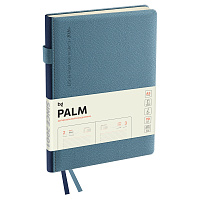 Ежедневник датированный 2026г., А5, 176л., твердый переплет, кожзам, BG "Palm. Steel blue", голубой фото Ежедневник датированный 2026г., А5, 176л., твердый переплет, кожзам, BG "Palm. Steel blue", голубой