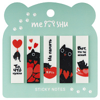 Флажки-закладки MESHU "Cute kitten" пластиковые с дизайном, 45*12мм, 20л*5 цветов, пакет с евро подвесом фото Флажки-закладки MESHU "Cute kitten" пластиковые с дизайном, 45*12мм, 20л*5 цветов, пакет с евро подвесом