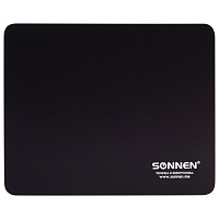 Коврик для мыши SONNEN "BLACK", резина + ткань, 220х180х3 мм, 513309 фото Коврик для мыши SONNEN "BLACK", резина + ткань, 220х180х3 мм, 513309