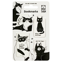 Закладки магнитные для книг, 4шт., MESHU "Meme cat", соф-тач фото Закладки магнитные для книг, 4шт., MESHU "Meme cat", соф-тач