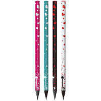 Карандаш ч/г Berlingo "Riddle XS" 12шт., HB, черное дерево, круглый, заточен., ассорти, в картонной коробке