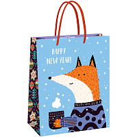 Пакет подарочный 26*32*12см MESHU "Hygge fox", матовая ламинация фото Пакет подарочный 26*32*12см MESHU "Hygge fox", матовая ламинация