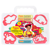 Пластилин JOVI (Испания), набор, 8 цветов, 200 г, 12 форм, 3 стека, скалка, пластиковый чемодан, 230