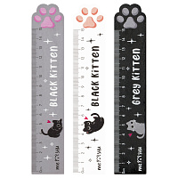Линейка 15см MESHU "Paw", деревянная, ассорти, европодвес фото Линейка 15см MESHU "Paw", деревянная, ассорти, европодвес