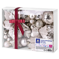 Шары елочные НАБОР 54 предмета "Light Champagne Style", пластик, шампань, ЗОЛОТАЯ СКАЗКА, 592592