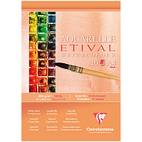 Альбом для акварели, 10л., А4, на склейке Clairefontaine "Etival", 300г/м2, холодное прессование фото Альбом для акварели, 10л., А4, на склейке Clairefontaine "Etival", 300г/м2, холодное прессование