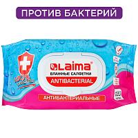 Салфетки влажные 120 шт., АНТИБАКТЕРИАЛЬНЫЕ, с пластиковым клапаном, LAIMA "Antibacterial", 112497 фото Салфетки влажные 120 шт., АНТИБАКТЕРИАЛЬНЫЕ, с пластиковым клапаном, LAIMA "Antibacterial", 112497