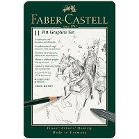 Набор карандашей чернографитных Faber-Castell Pitt Graphite 11 штук фото Набор карандашей чернографитных Faber-Castell Pitt Graphite 11 штук