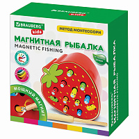 Сортер-рыбалка магнитный деревянный развивающий "Клубника", BRAUBERG KIDS, 665245 фото Сортер-рыбалка магнитный деревянный развивающий "Клубника", BRAUBERG KIDS, 665245