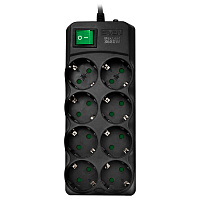 Сетевой фильтр Sven SF-08E-16, 8 розеток с защитными шторками 3м, черный фото Сетевой фильтр Sven SF-08E-16, 8 розеток с защитными шторками 3м, черный