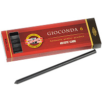 Грифели для цанговых карандашей Koh-I-Noor "Gioconda", 4B, 5,6мм, 6шт., круглый, пластиковый короб фото Грифели для цанговых карандашей Koh-I-Noor "Gioconda", 4B, 5,6мм, 6шт., круглый, пластиковый короб