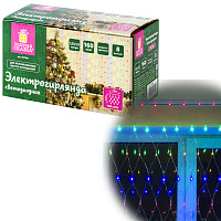 Электрогирлянда-сеть комнатная 1,5х1,5 м,160 LED, мультицветная, 220 V, контроллер, ЗОЛОТАЯ СКАЗКА, 591106 фото Электрогирлянда-сеть комнатная 1,5х1,5 м,160 LED, мультицветная, 220 V, контроллер, ЗОЛОТАЯ СКАЗКА, 591106