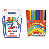 Фломастеры 12 ЦВЕТОВ CENTROPEN "Rainbow Kids", круглые, смываемые, вентилируемый колпачок, 7550/12ET, 7 7550 1202 фото Фломастеры 12 ЦВЕТОВ CENTROPEN "Rainbow Kids", круглые, смываемые, вентилируемый колпачок, 7550/12ET, 7 7550 1202