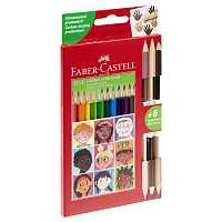 Карандаши цветные Faber-Castell , 12цв."Дети мира", заточ.+3цв., картон, европодвес. фото Карандаши цветные Faber-Castell , 12цв."Дети мира", заточ.+3цв., картон, европодвес.