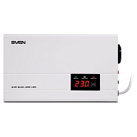 Стабилизатор SVEN SLIM-500 LCD, 400 Вт, 140-260 В, 1 евророзетка, настенное крепление, SV-012809 фото Стабилизатор SVEN SLIM-500 LCD, 400 Вт, 140-260 В, 1 евророзетка, настенное крепление, SV-012809