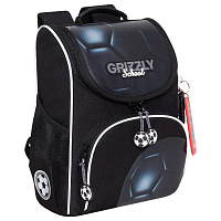 Ранец GRIZZLY анатомическая спинка, с мешком для обуви, для мальчиков, BALL, 33х25х13 см, RAm-485-5/1 фото Ранец GRIZZLY анатомическая спинка, с мешком для обуви, для мальчиков, BALL, 33х25х13 см, RAm-485-5/1