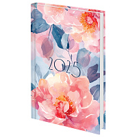 Ежедневник датированный 2025 145х215 мм, А5, STAFF, ламинированная обложка, "Flowers", 116032 фото Ежедневник датированный 2025 145х215 мм, А5, STAFF, ламинированная обложка, "Flowers", 116032
