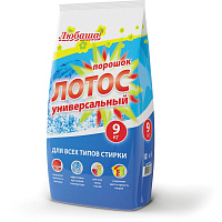 Стиральный порошок автомат 9 кг ЛЮБАША "ЛОТОС", для всех типов тканей, 605571 фото Стиральный порошок автомат 9 кг ЛЮБАША "ЛОТОС", для всех типов тканей, 605571