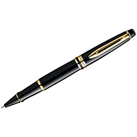 Ручка-роллер Waterman "Expert Black Lacquer GT" черная, 0,8мм, подарочная упаковка фото Ручка-роллер Waterman "Expert Black Lacquer GT" черная, 0,8мм, подарочная упаковка