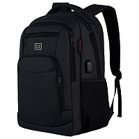 Рюкзак HEIKKI SECURE (ХЕЙКИ) универсальный, отделение для ноутбука, черный, 46x31x19 см, 273894
