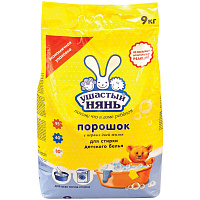 Порошок стиральный универсальный Ушастый Нянь 9 кг (для детского белья) фото Порошок стиральный универсальный Ушастый Нянь 9 кг (для детского белья)