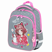 Ранец BRAUBERG QUADRO, 3 отделения, с брелком, "Anime friends", 37х28х18 см, 272022 фото Ранец BRAUBERG QUADRO, 3 отделения, с брелком, "Anime friends", 37х28х18 см, 272022
