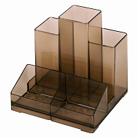 Подставка-органайзер BRAUBERG-CONTRACT, 109х95х101,5 мм, 5 отделений, тонированная, 230994 фото Подставка-органайзер BRAUBERG-CONTRACT, 109х95х101,5 мм, 5 отделений, тонированная, 230994