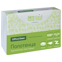 Полотенца бумажные лист. OfficeClean Professional(Z-сл), 2-слойные, 190л/пач, 22*20 см, белые, soft pack, целлюлоза фото Полотенца бумажные лист. OfficeClean Professional(Z-сл), 2-слойные, 190л/пач, 22*20 см, белые, soft pack, целлюлоза