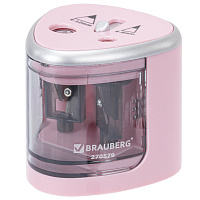 Точилка электрическая BRAUBERG DUAL (для 2 диаметров карандашей!), 4 батарейки АА, розовая, 270579 фото Точилка электрическая BRAUBERG DUAL (для 2 диаметров карандашей!), 4 батарейки АА, розовая, 270579