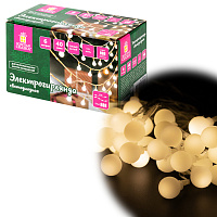 Электрогирлянда-нить комнатная "Шарики", 6 м, 40 LED, теплый белый, на батарейках, ЗОЛОТАЯ СКАЗКА, 591730 фото Электрогирлянда-нить комнатная "Шарики", 6 м, 40 LED, теплый белый, на батарейках, ЗОЛОТАЯ СКАЗКА, 591730