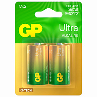 Батарейки GP Ultra, С (LR14, 14 А), алкалиновые, КОМПЛЕКТ 2 шт., блистер, 14AU-2CR2 фото Батарейки GP Ultra, С (LR14, 14 А), алкалиновые, КОМПЛЕКТ 2 шт., блистер, 14AU-2CR2