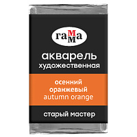 Акварель художественная Гамма "Старый мастер" осенний оранжевый, 2,6мл, кювета фото Акварель художественная Гамма "Старый мастер" осенний оранжевый, 2,6мл, кювета